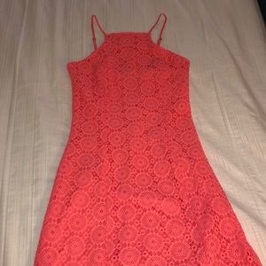 Lily Pulitzer crochet coral dress